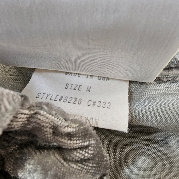 Vintage Silver Carol Le Valley Oversized Crushed Velvet Dress, Size Medium - Picture 10 of 11